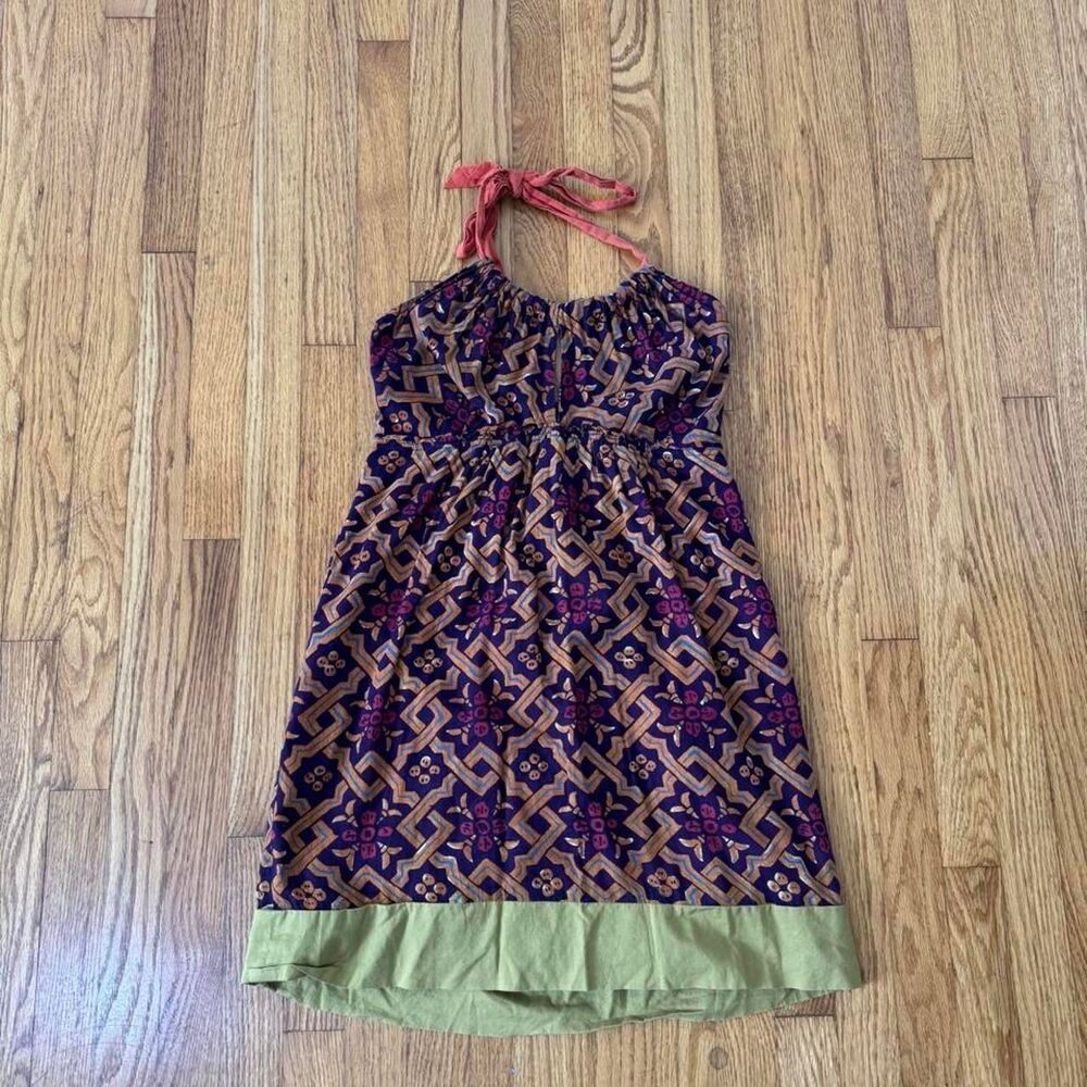 Tocca vintage Y2K Patterned Mini Dress Beach Vacation Halter